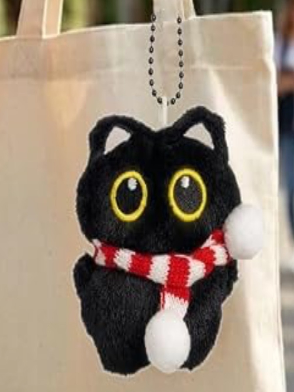 🐈‍⬛NEW Black Cat Bag Charm
Plush Fuzzy Eyes Cute Kitty w/ Scarf Y2K Kawaii